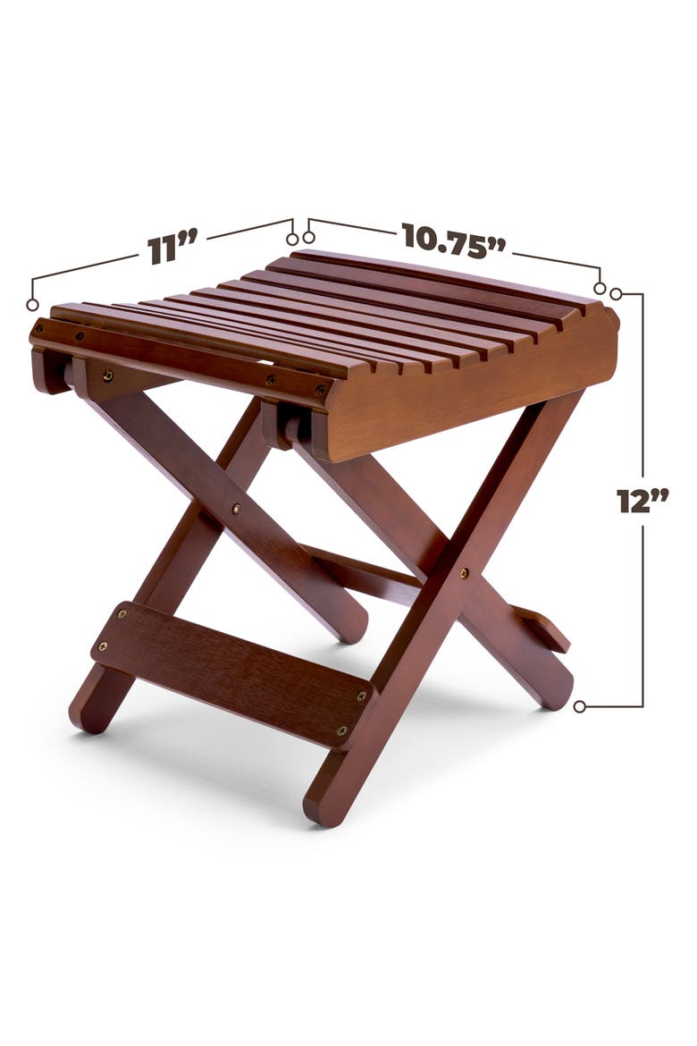 Bamboo Folding Step Stool, Alternate, color, BROWN