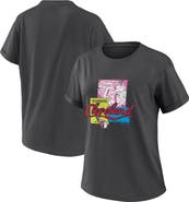 WEAR by Erin Andrews Women's WEAR by Erin Andrews Charcoal Cleveland Guardians Domestic Box Color Boyfriend T-Shirt