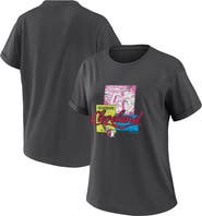 WEAR by Erin Andrews Women's WEAR by Erin Andrews Charcoal Cleveland Guardians Domestic Box Color Boyfriend T-Shirt