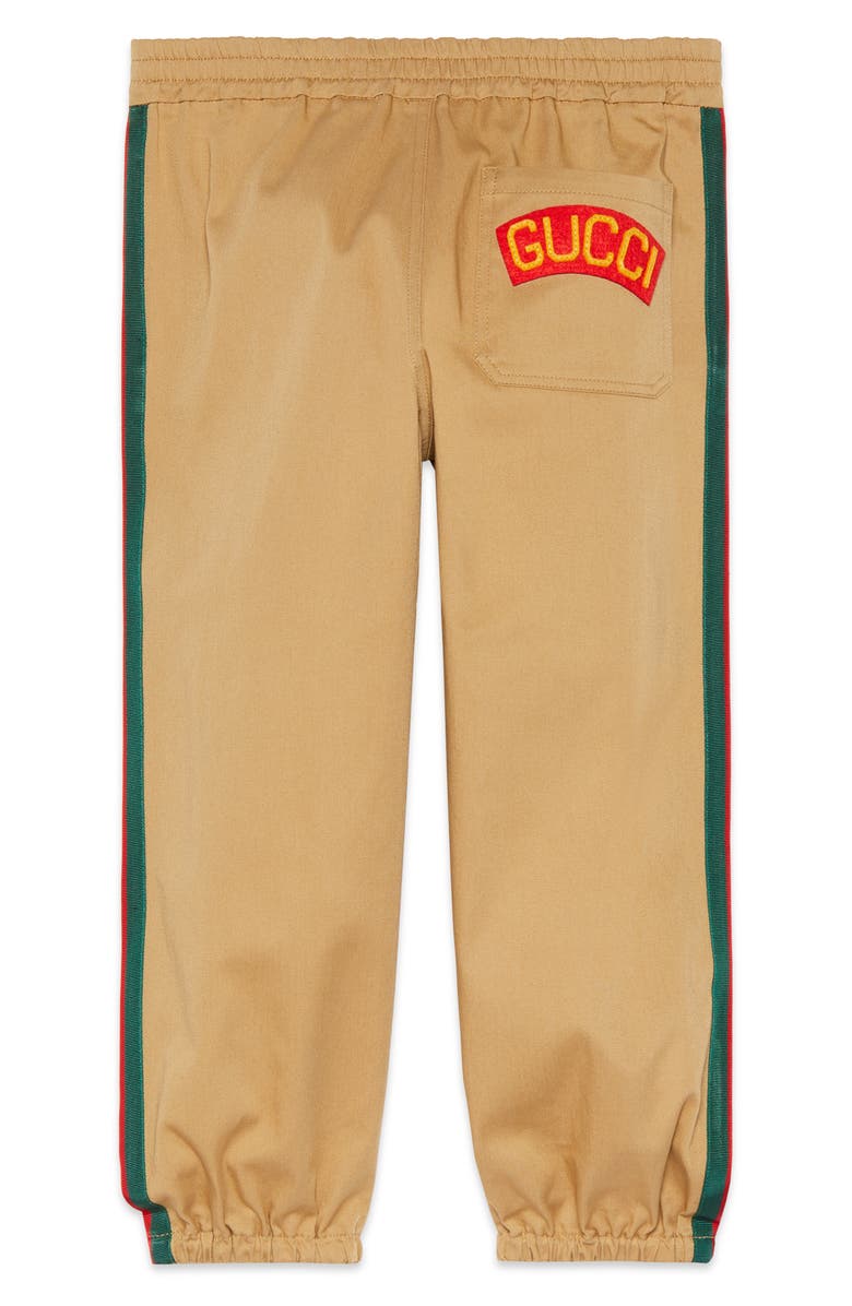 Gucci Stripe Stretch Gabardine Cotton Pants, Alternate, color, 