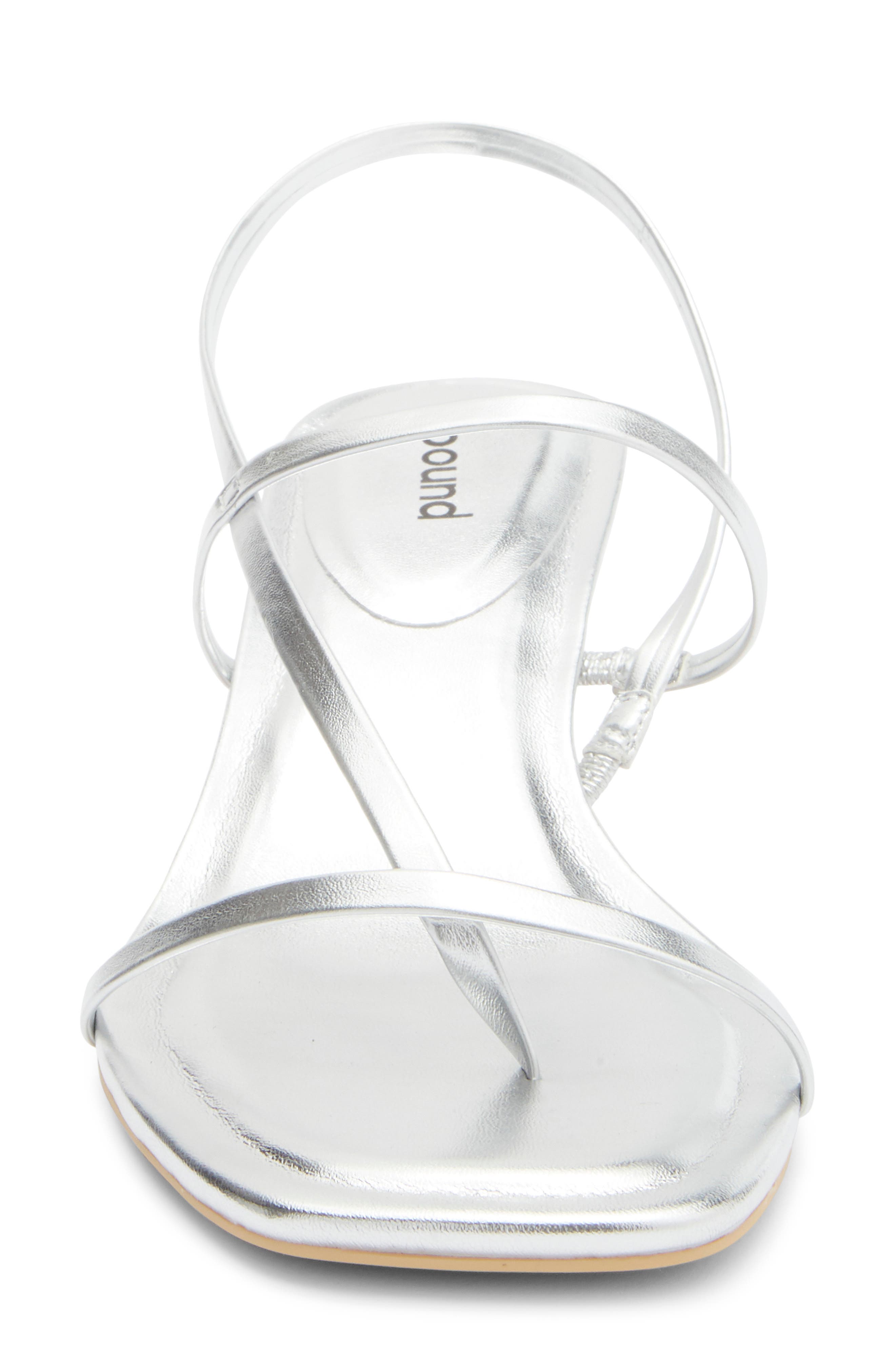 Abound Petra Kitten Heel Sandal, Alternate, color, Silver Metallic
