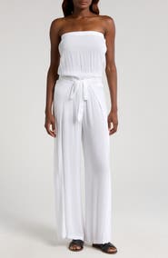 Elan Strapless Cover-Up Jumpsuit