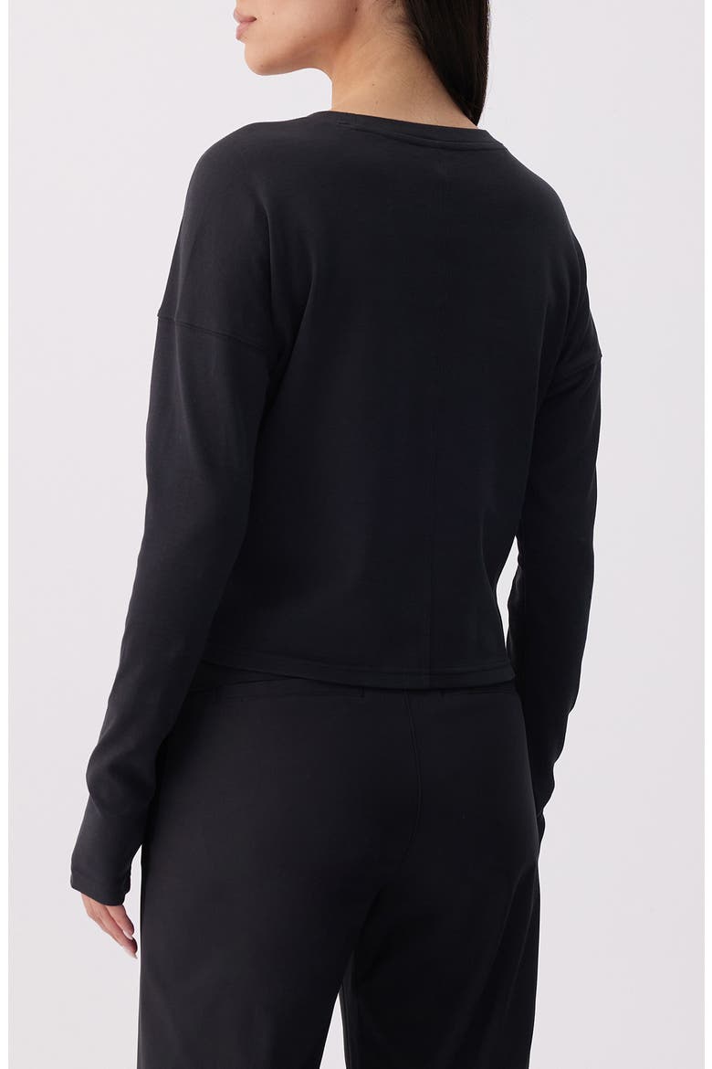 Organic Cotton Long Sleeve T-Shirt, Alternate, color, BLACK