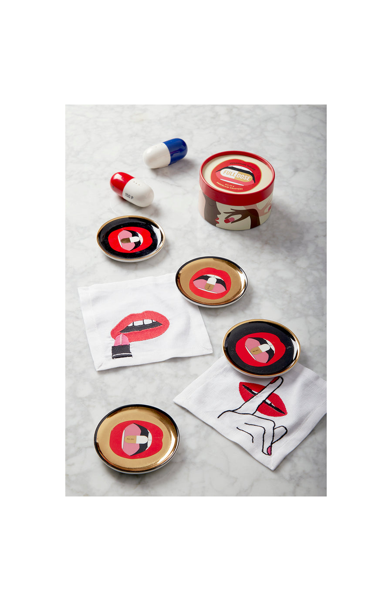 Jonathan Adler Lips Cocktail Napkins, Alternate, color, 
