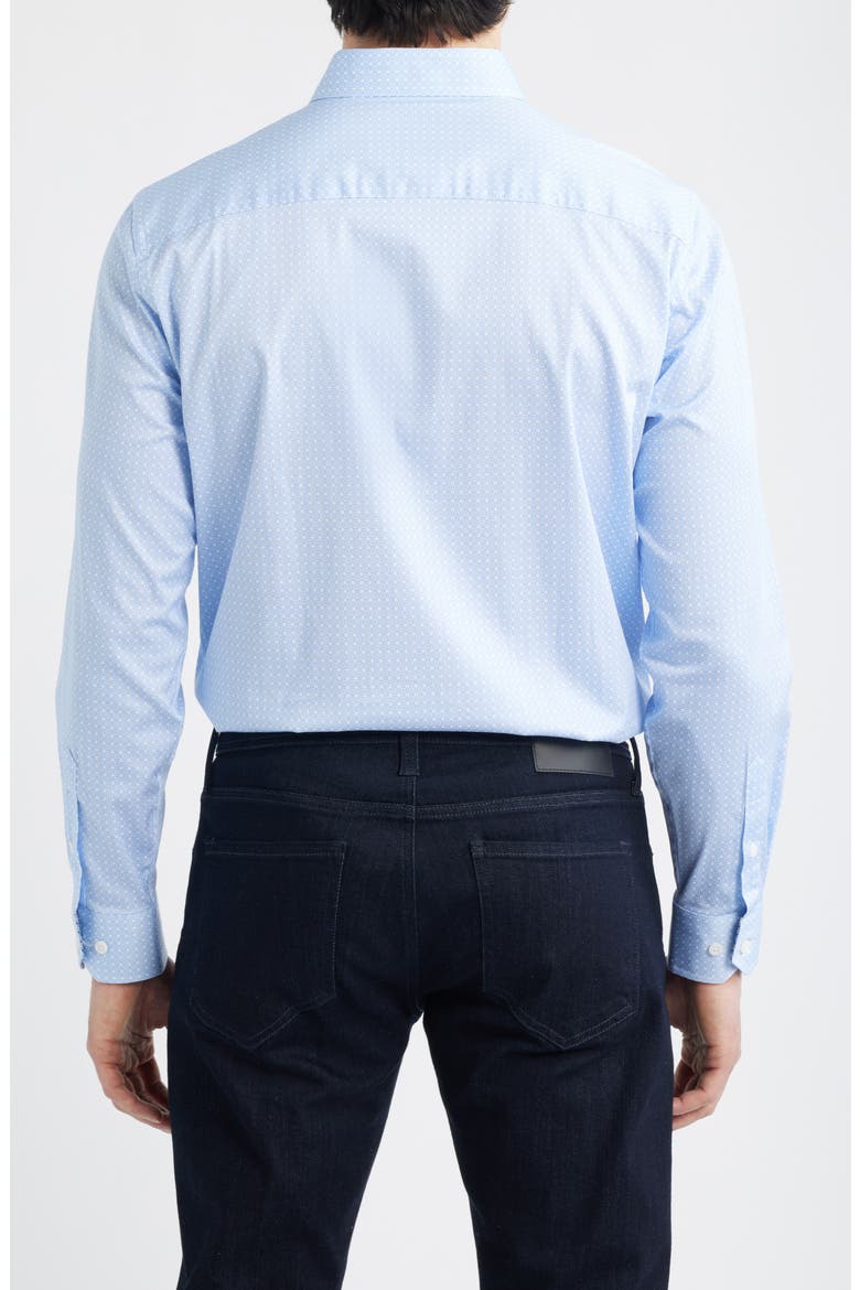 Logan Print Button-Up Shirt, Alternate, color, BLUE LAYERED DIAMOND