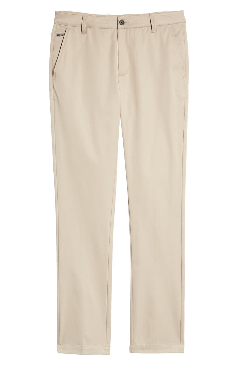 Vintage 1946 Flat Front Slim Straight Leg Performance Twill Pants, Alternate, color, Tan