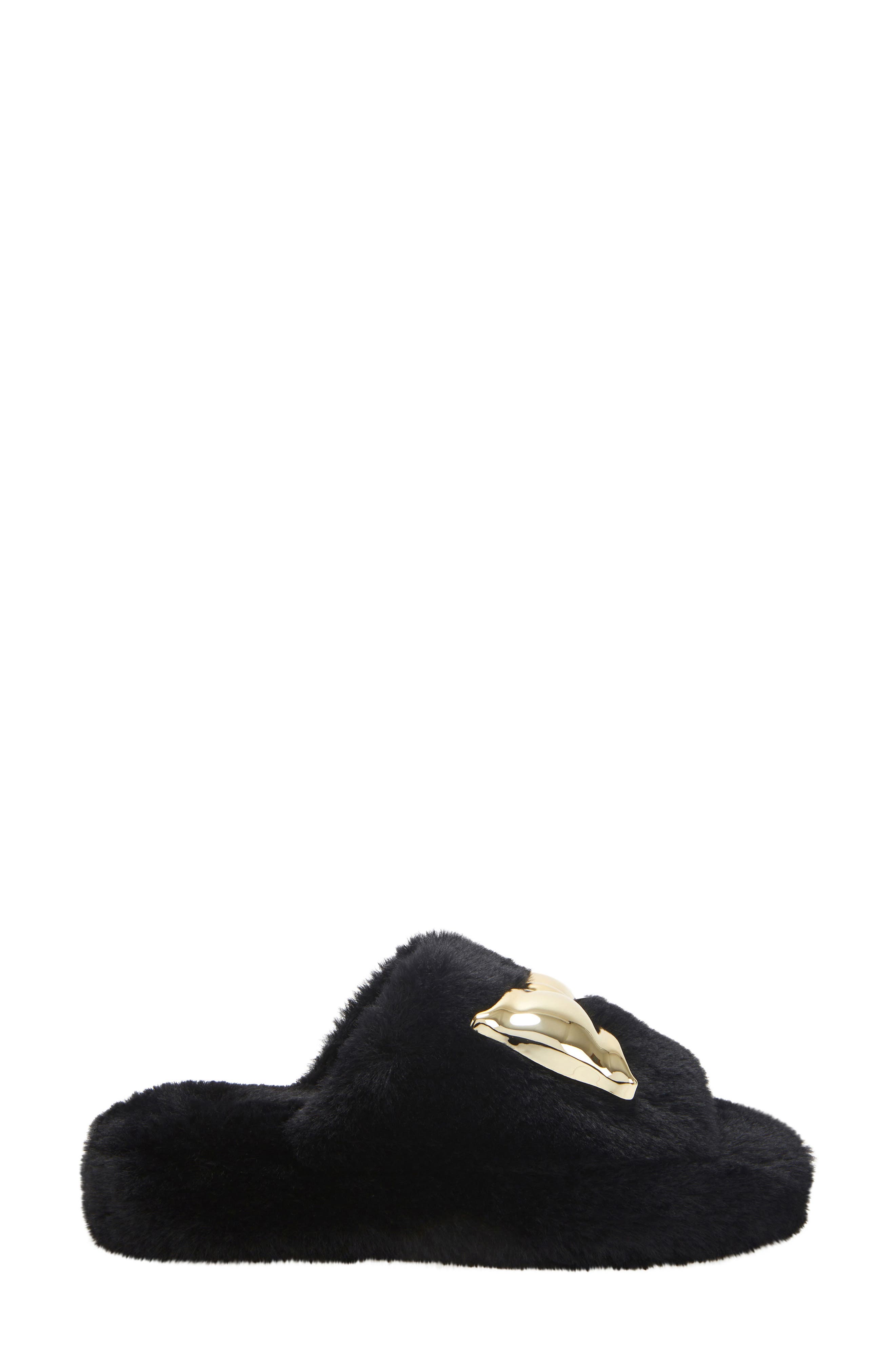 Katy Perry The Fuzzy Metallic Bow Slide, Alternate, color, 