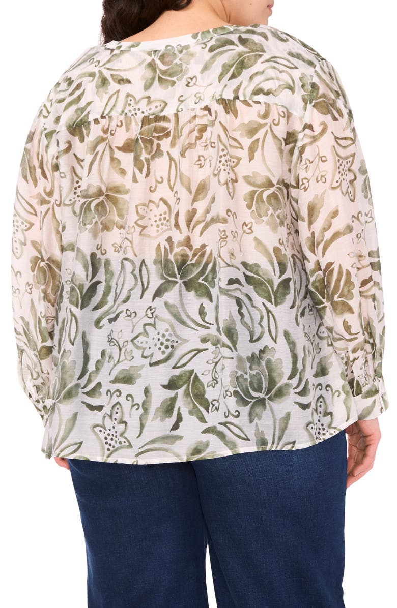 Oversize Tie Front Long Sleeve Top