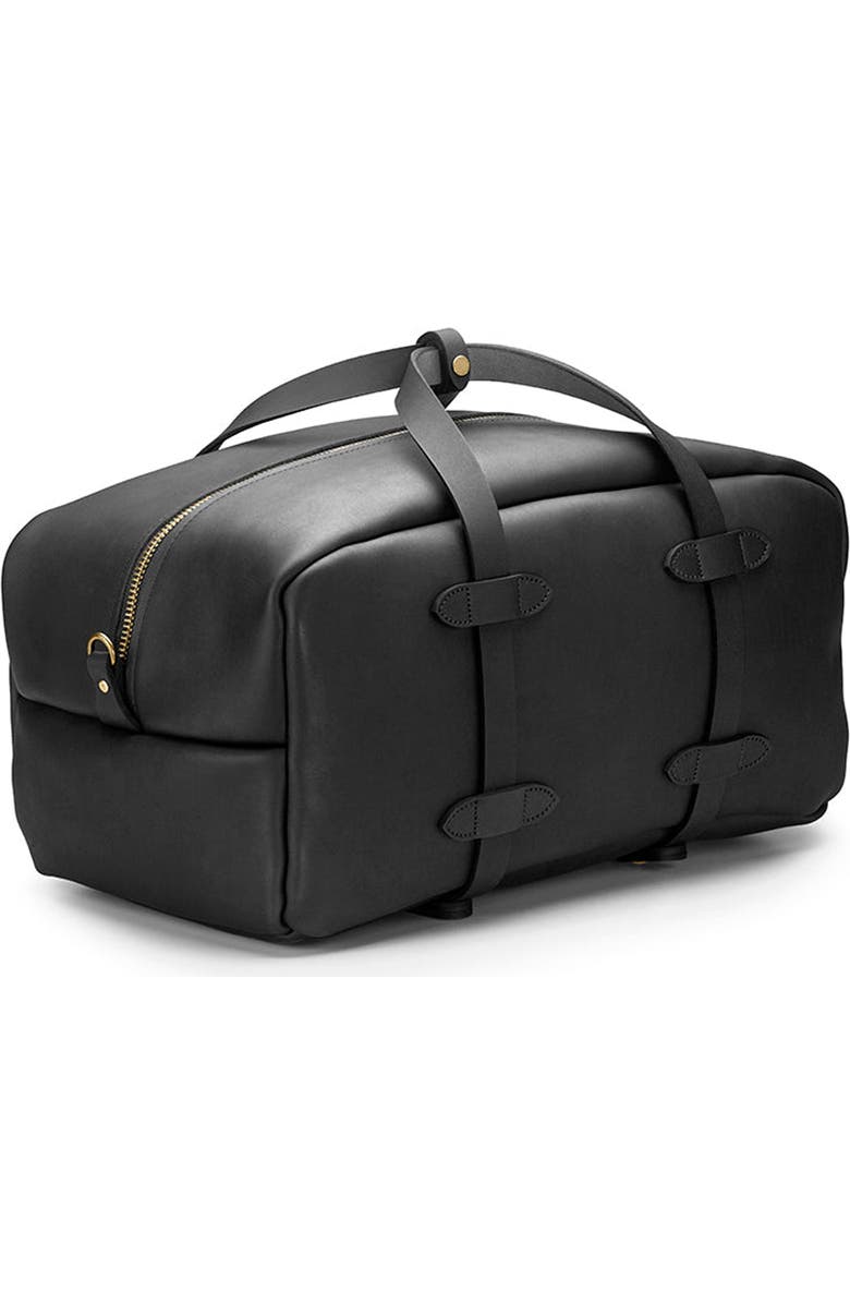 Ezra Arthur Frontier Leather Duffle Bag, Alternate, color, Black