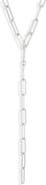 NORDSTROM RACK Textured Oval Link Y Necklace