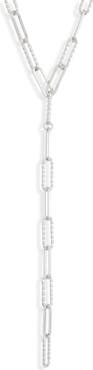 NORDSTROM RACK Textured Oval Link Y Necklace