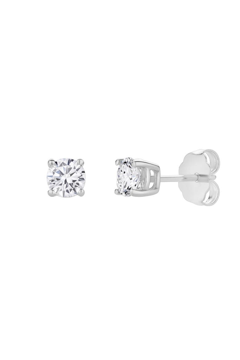 Valeria 0.60 Ct TW Lab Grown Round Diamond Studs 14K Gold Earrings, Alternate, color, 14K White Gold