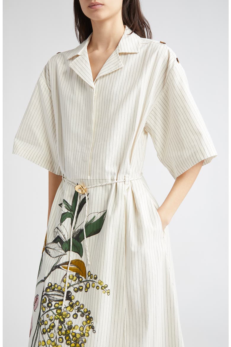 Stripe Workwear Organic Cotton Midi Dress, Alternate, color, MIMOSA STRIPE