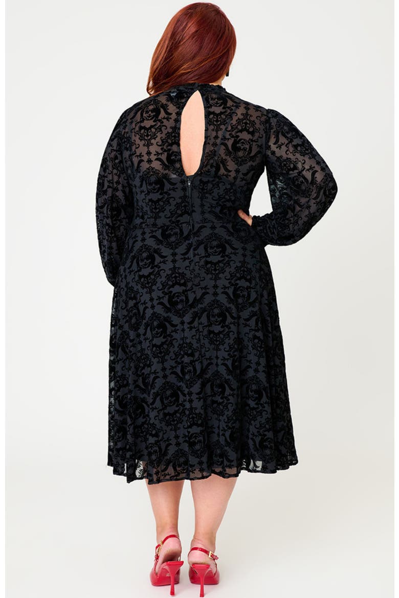 Plus Size 1970s Leota Swing Dress, Alternate, color, Black Solid