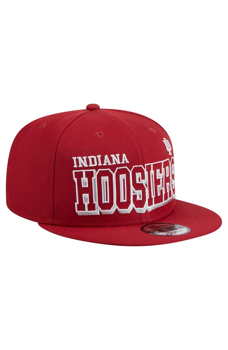 New Era Men's New Era Crimson Indiana Hoosiers Game Day 9FIFTY Snapback Hat, Alternate, color, 
