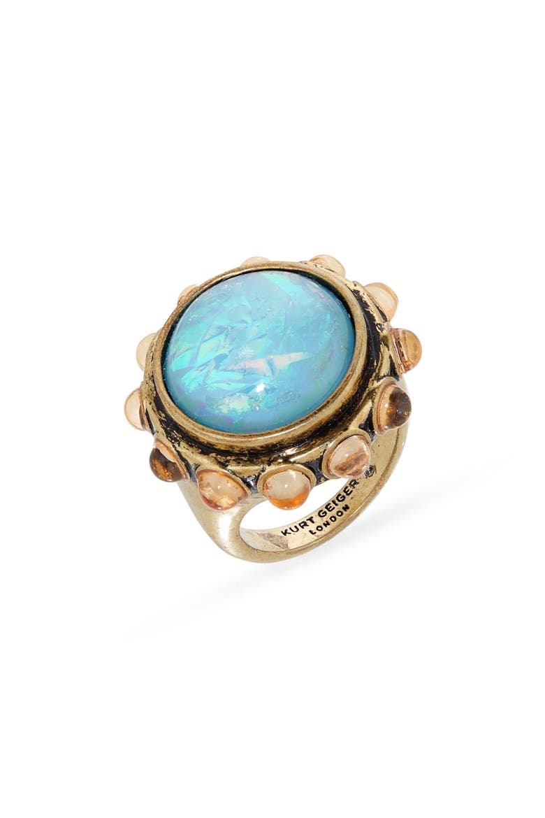 Round Cocktail Ring, Main, color, BLUE
