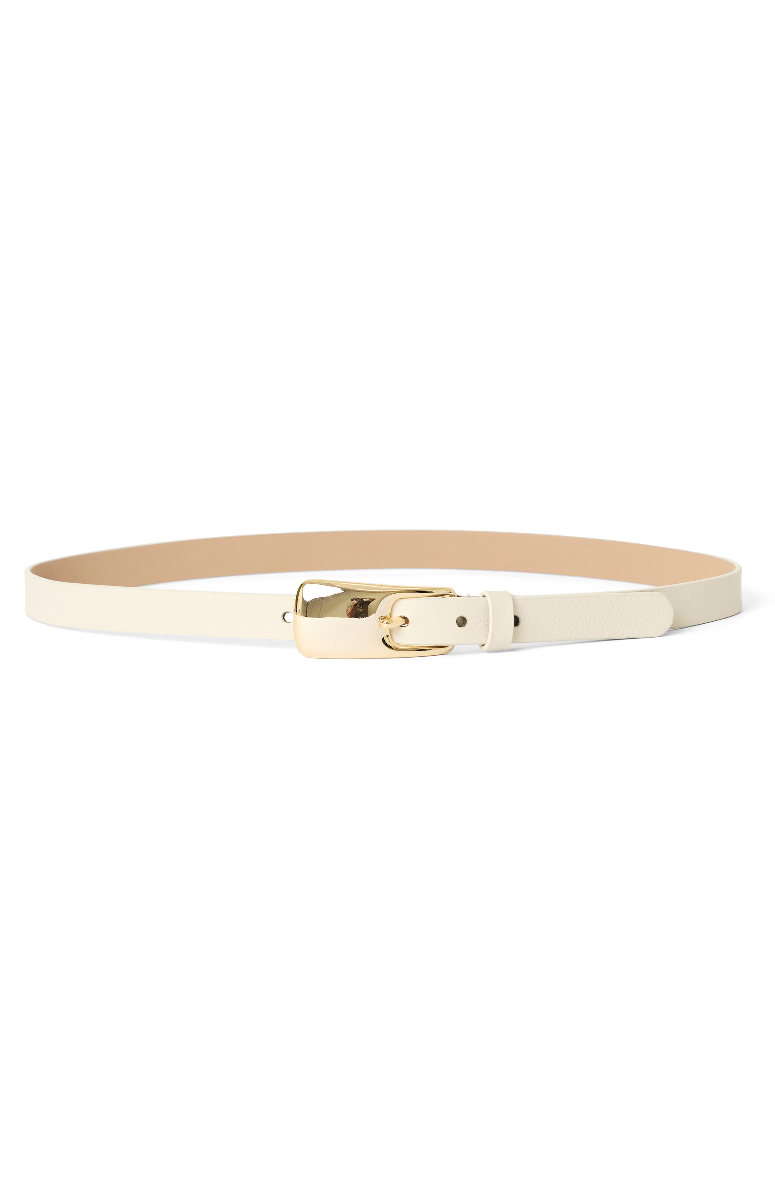 B-low The Belt Nancy Leather Belt In Gesso Gold