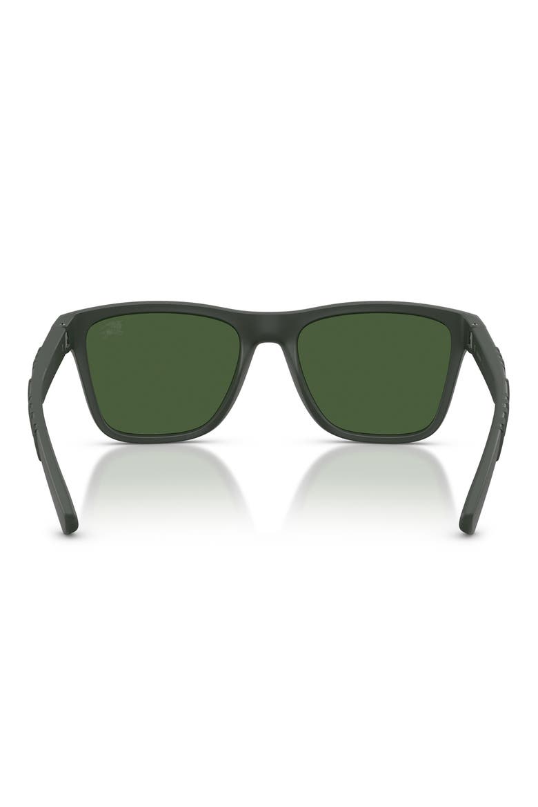 55mm Square Sunglasses, Alternate, color, MATTE GREEN / DARK GREEN