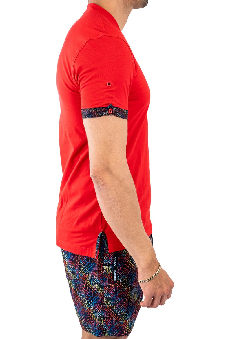 Vivaldi V-Neck T-Shirt, Alternate, color, RED