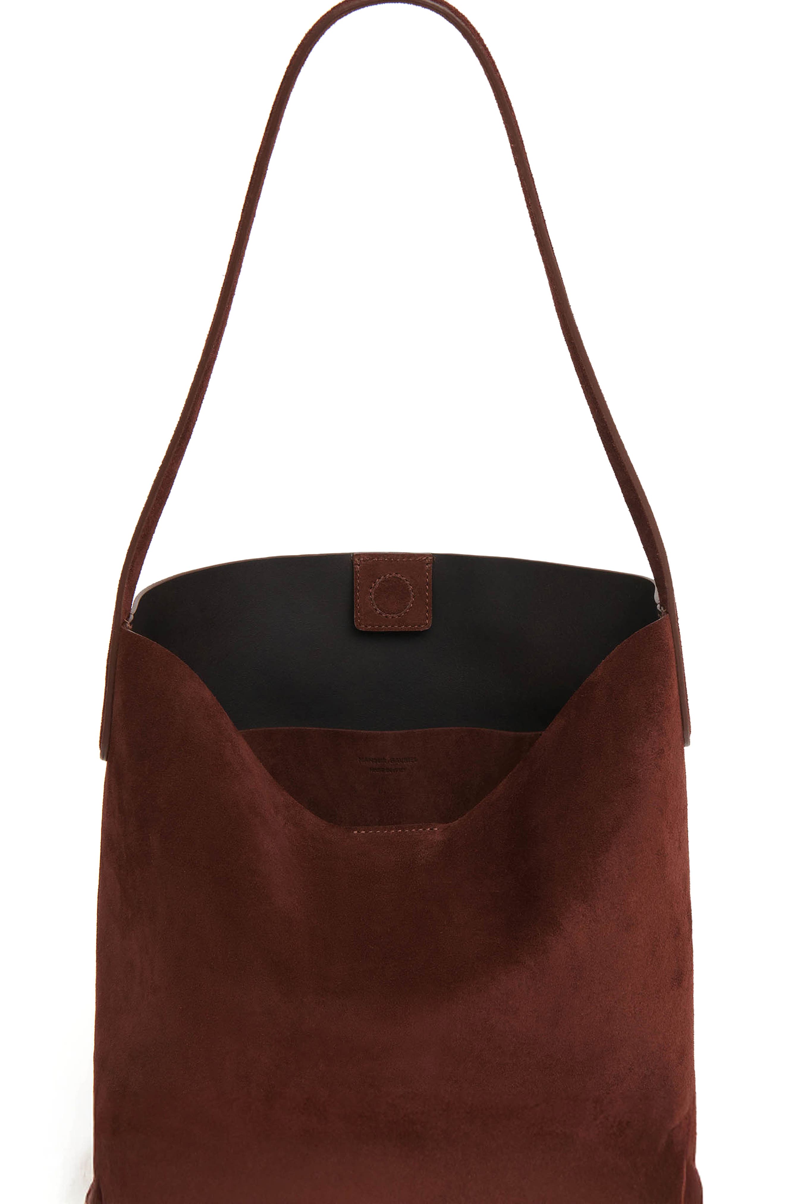Mansur Gavriel Everyday Cabas Suede Hobo Bag, Alternate, color, Chocolate