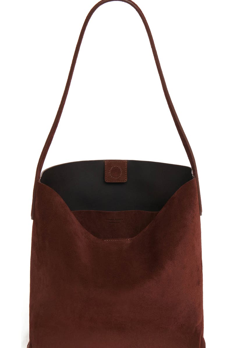 Mansur Gavriel Everyday Cabas Suede Hobo Bag, Alternate, color, Chocolate