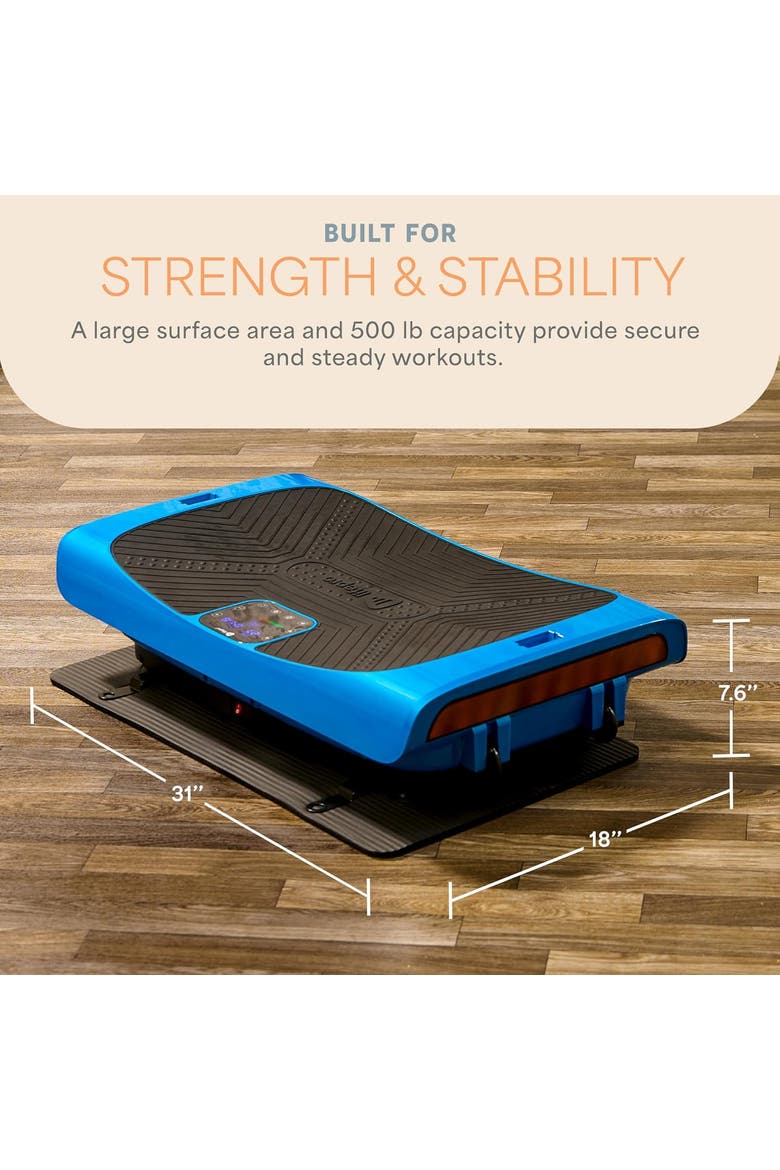 Rumblex pro 4D Motion Vibration Plate Exercise Machines for Lymphatic Drainage Fat Burn & Toning Triple Motor Technology, Alternate, color, Blue