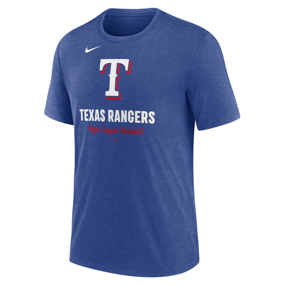 Nike Men's Nike Heather Royal Texas Rangers Logo Tri-Blend T-Shirt (Men ...