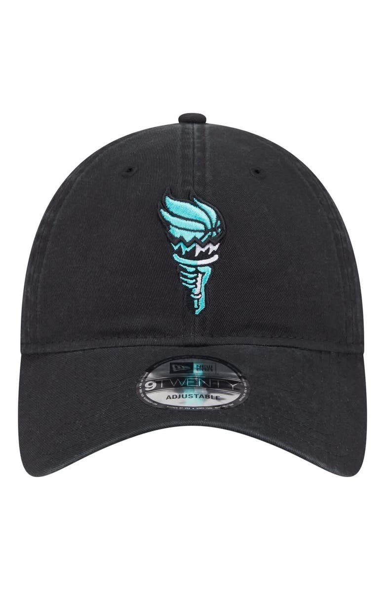 New Era Unisex New Era Black New York Liberty Core Alt Logo 9TWENTY Adjustable Hat, Alternate, color,