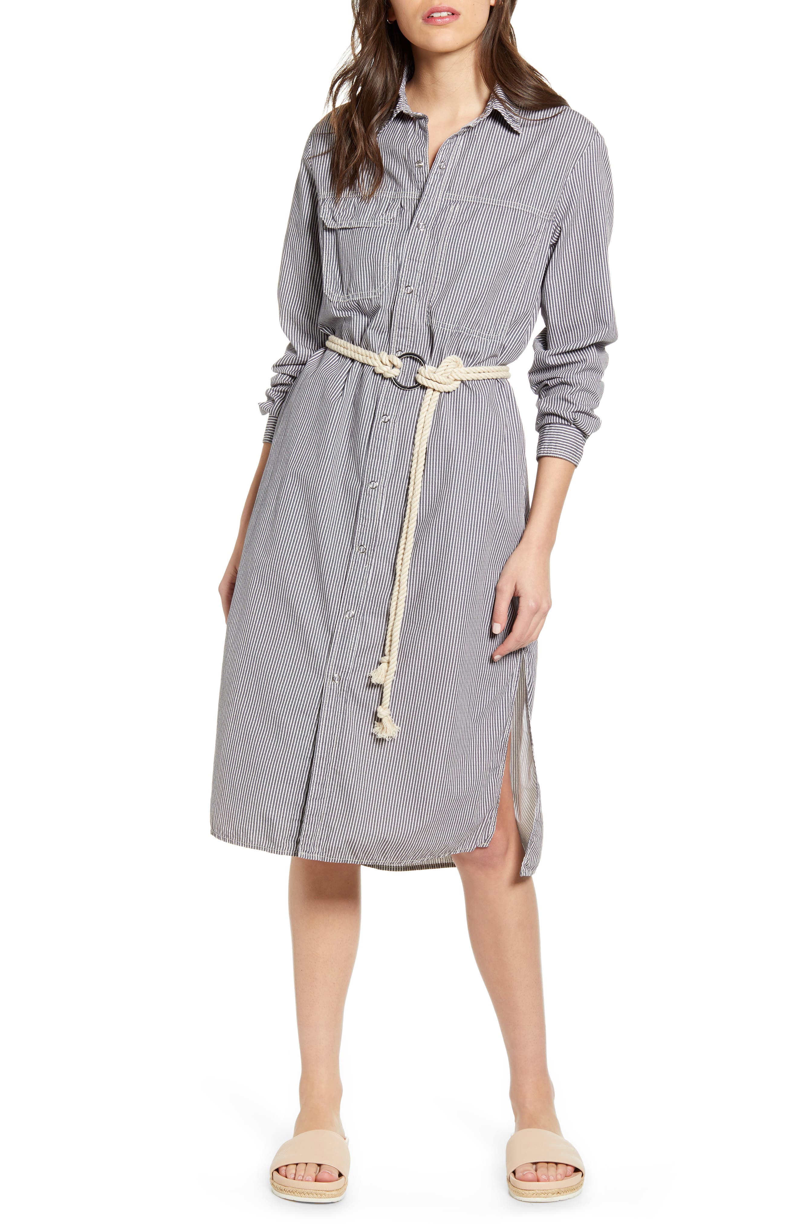 AG Taylor Long Sleeve Midi Shirtdress