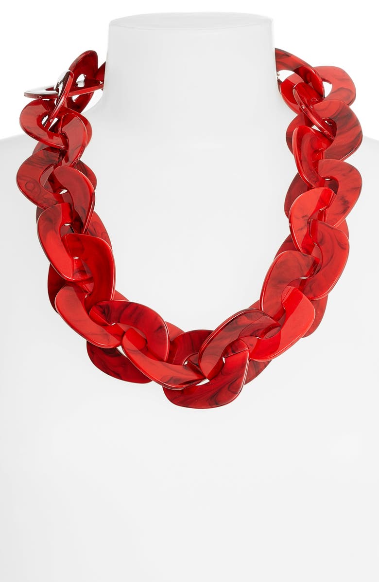 Knotty Disc Collar Necklace, Alternate, color,
