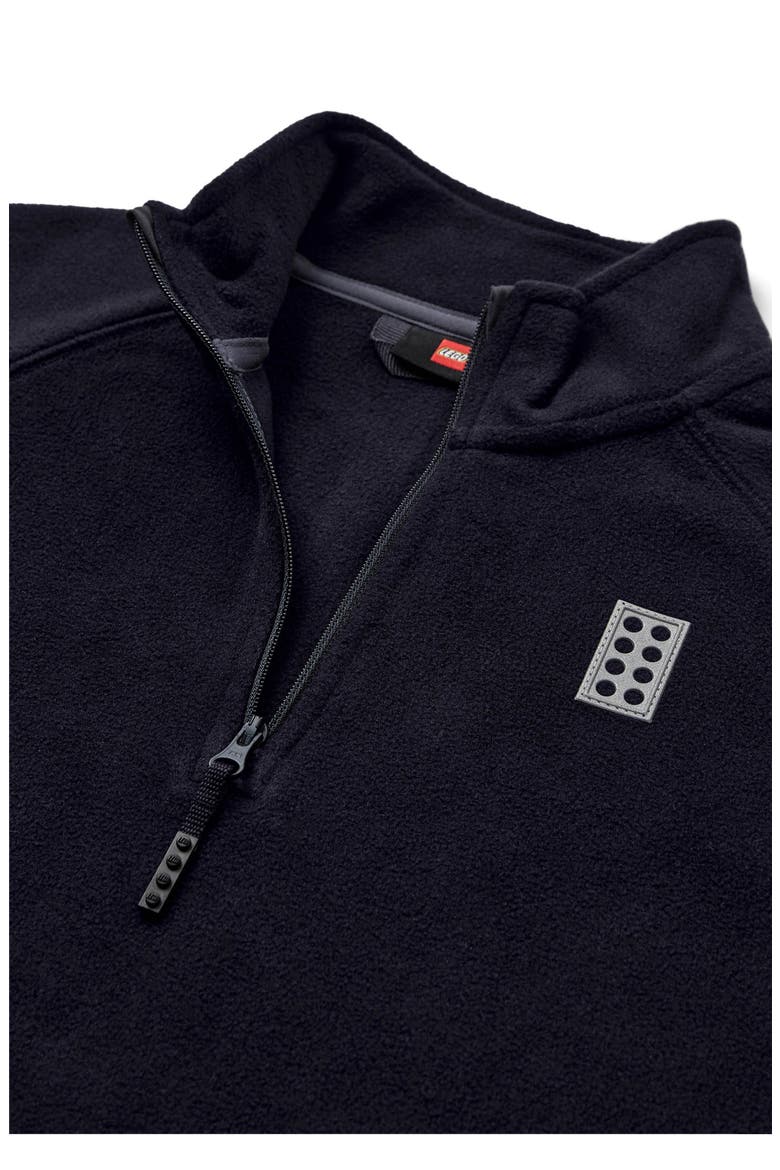 Kids' Fleece Quarter Zip Pullover, Alternate, color, BLACK