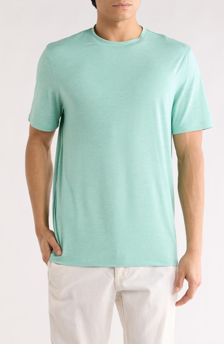 Bugatchi Crewneck Performance T-Shirt, Main, color, Mint