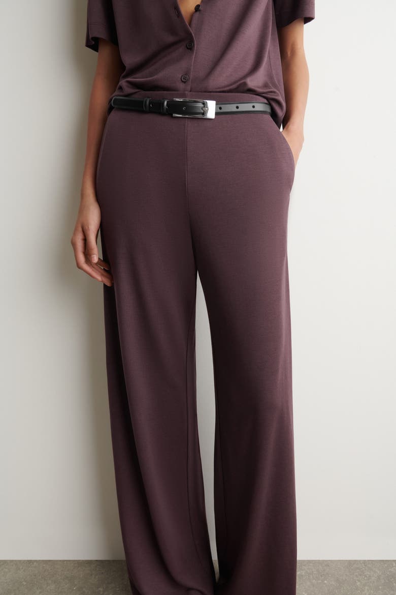 Modal-jersey Pants, Alternate, color, BURGUNDY