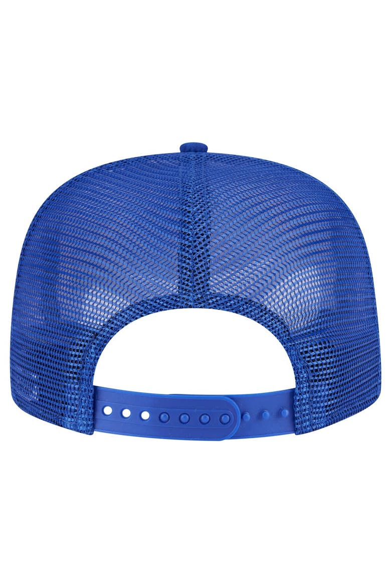 Men's New Era Royal Golden State Warriors Seeing Diamonds A-Frame Trucker 9FIFTY Snapback Hat, Alternate, color, Royal