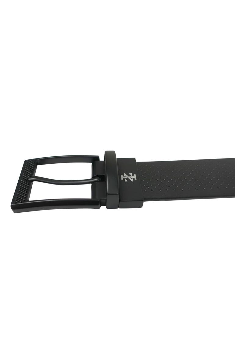 Golf Reversible Embossed Perf to Smooth Texture Leather Belt, Alternate, color, Black/White