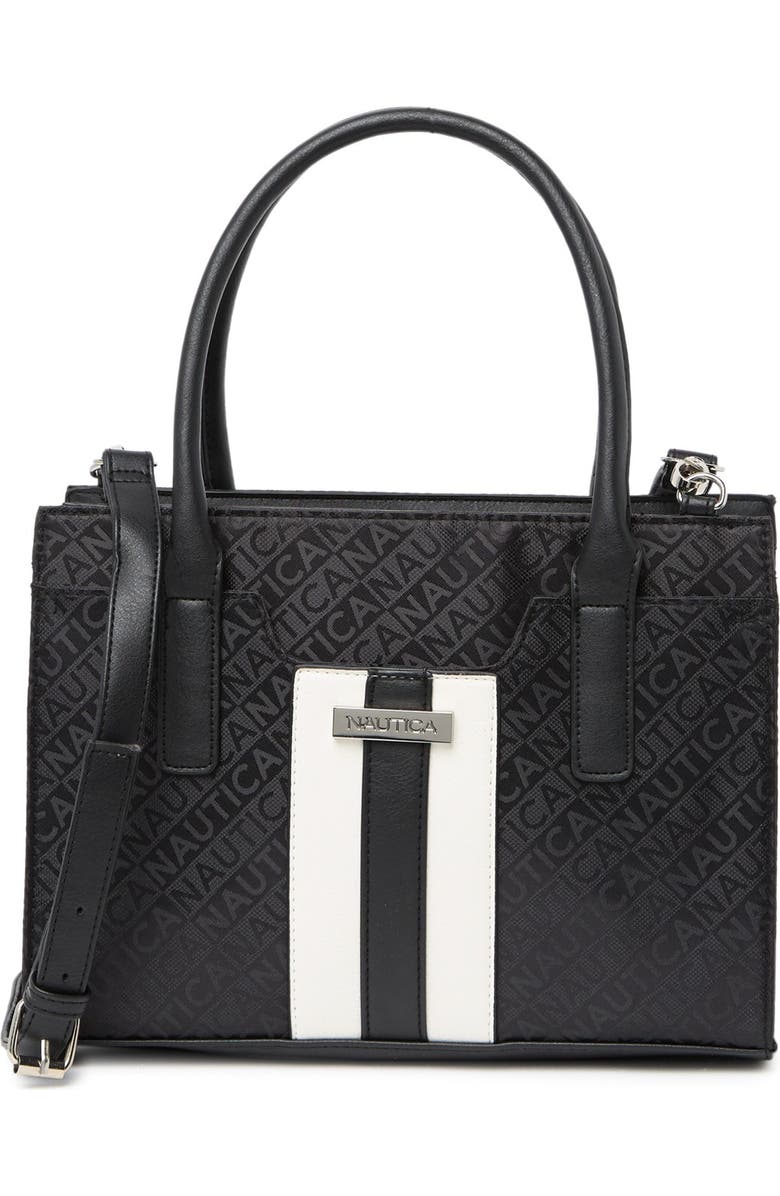 Nautica Sandy Lakeside Jacquard Satchel Bag, Main, color,