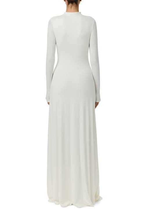 Naked Wardrobe Funnel Neck Long Sleeve Dress In White