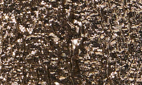 Azalea Wang Metallic Peplum Blazer In Gold