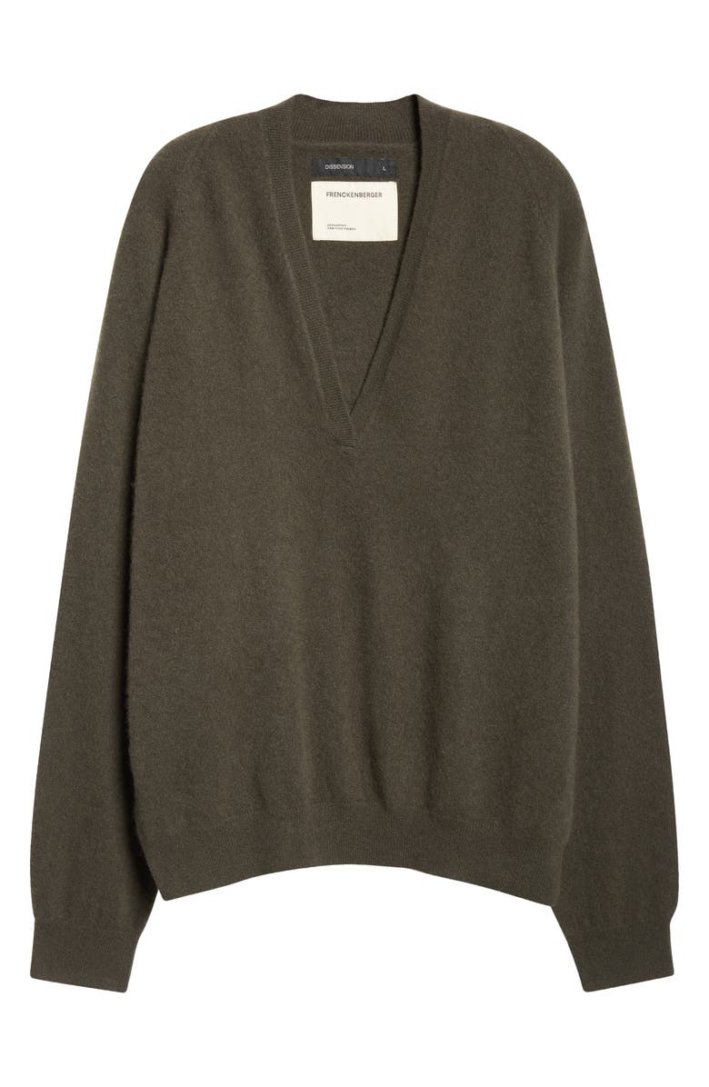 FRENCKENBERGER Johnny Deep V-Neck Cashmere Sweater, Alternate, color, 