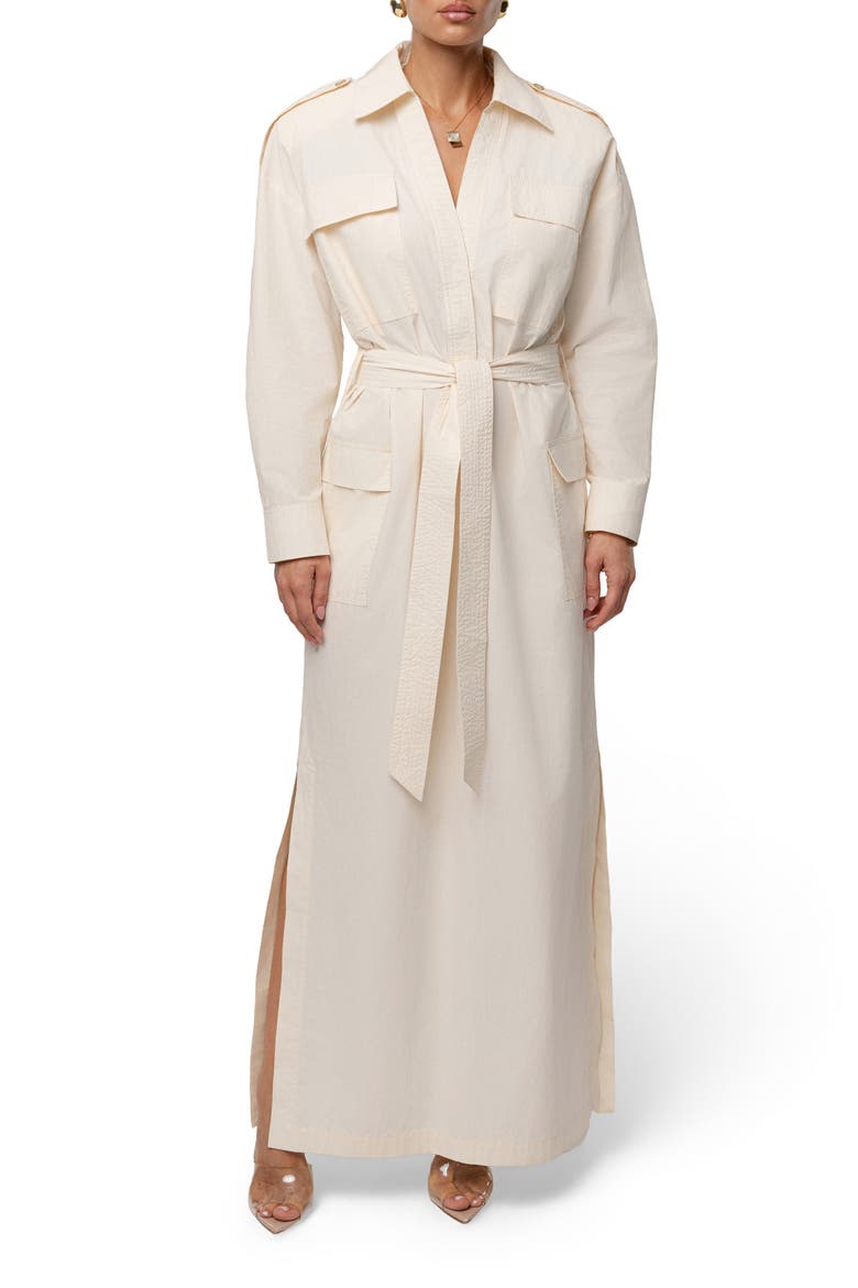 Harbor Shore Maxi Shirtdress, Alternate, color, CREAM