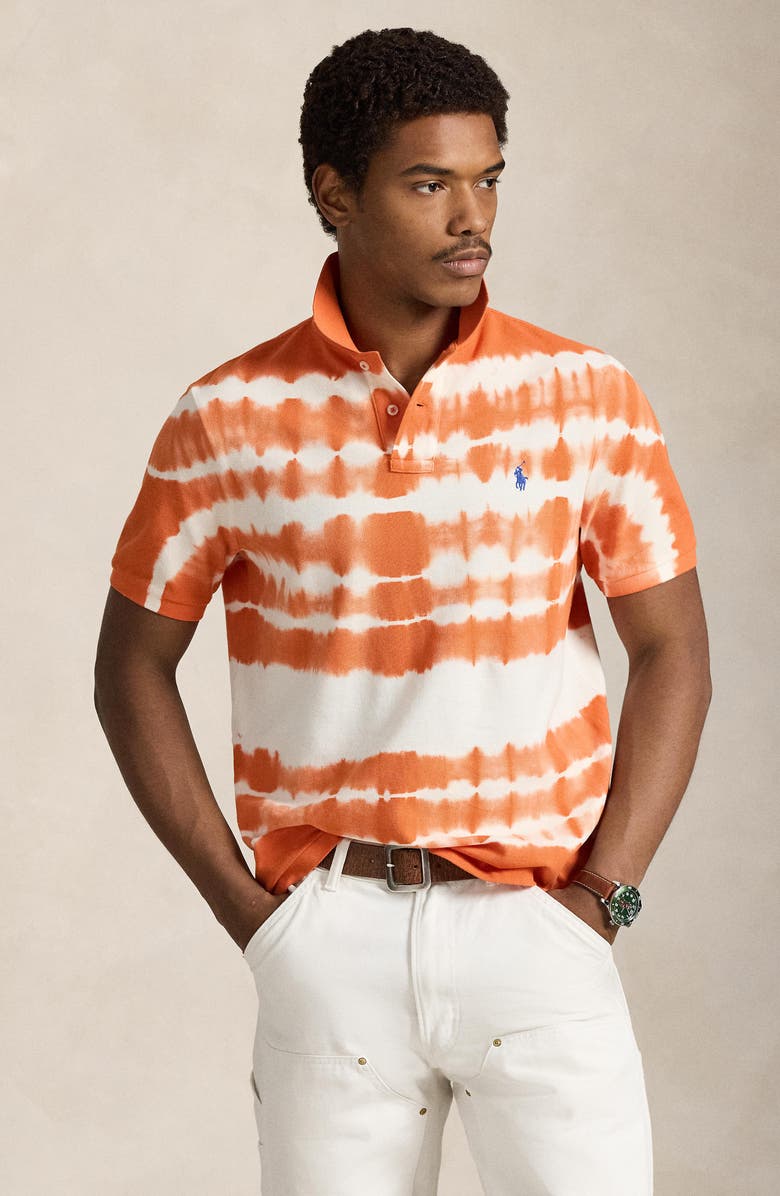 Polo Ralph Lauren Classic Fit Tie Dye Cotton Piqué Polo, Alternate, color, Solar Sky Multi