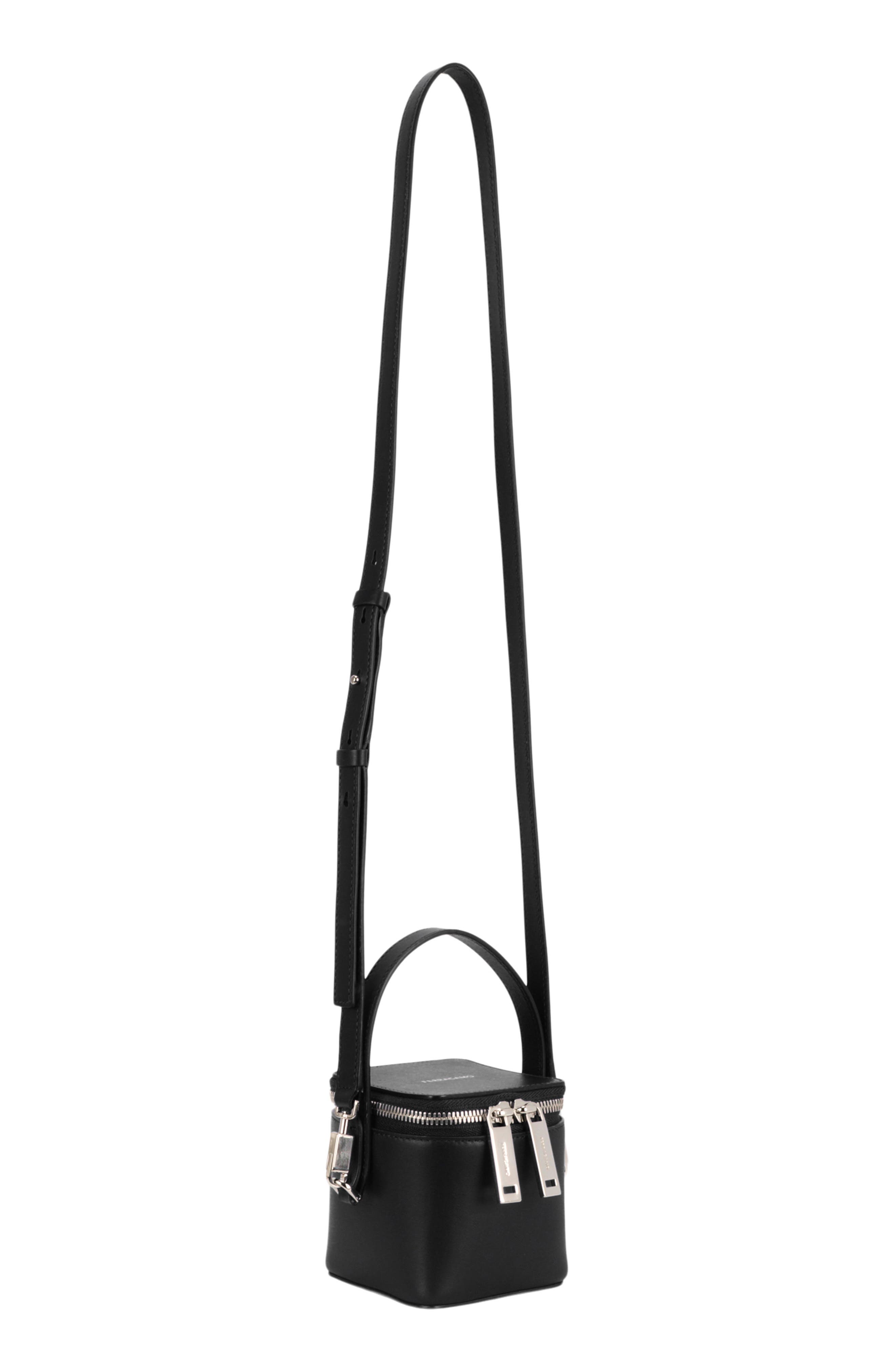 FERRAGAMO Cube Leather Bucket Bag, Alternate, color, 