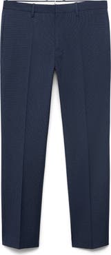 MANGO Slim Fit Flat Front Pants