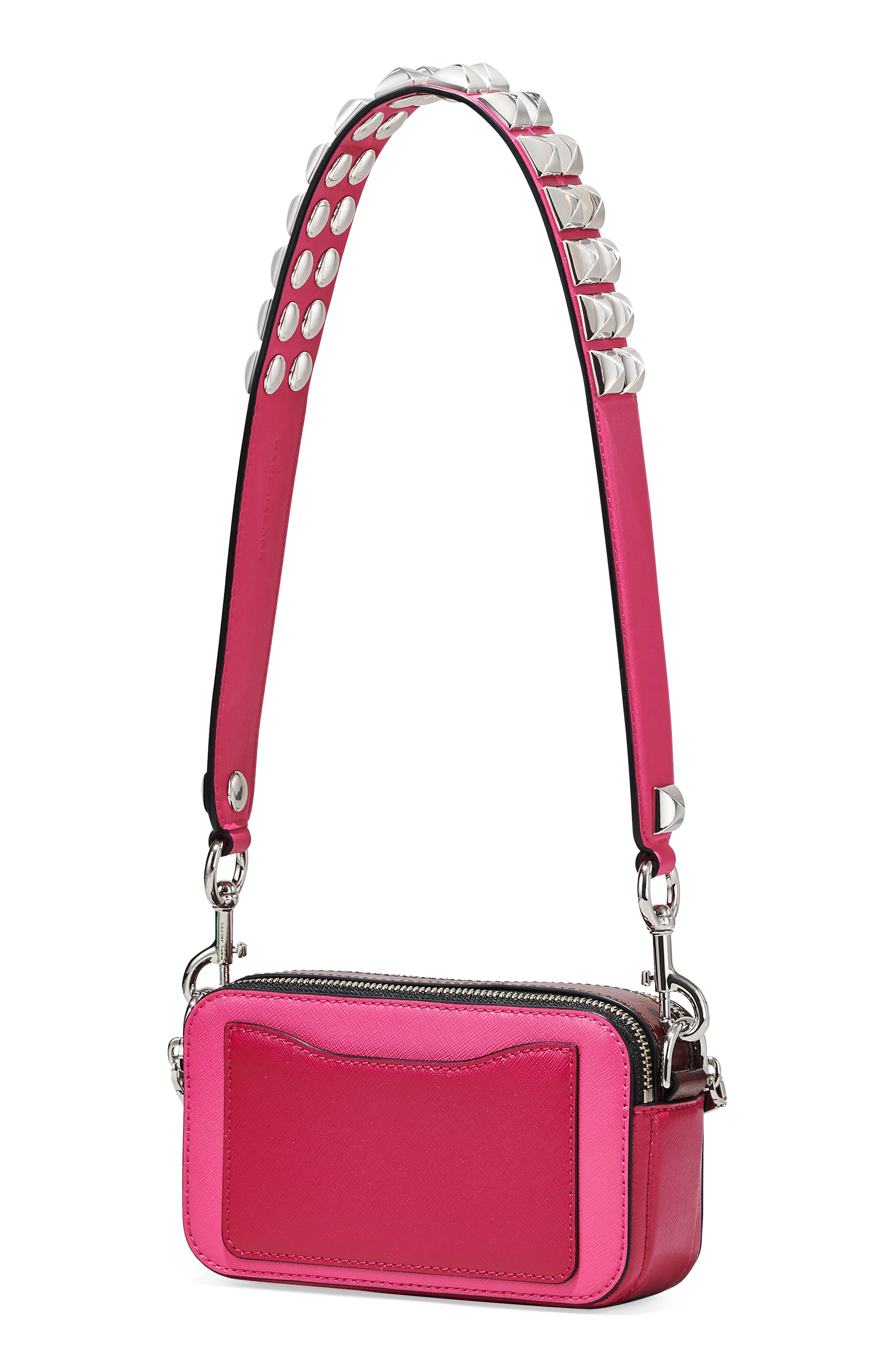 The Studded Snapshot Shoulder Bag, Alternate, color, MAGENTA MULTI