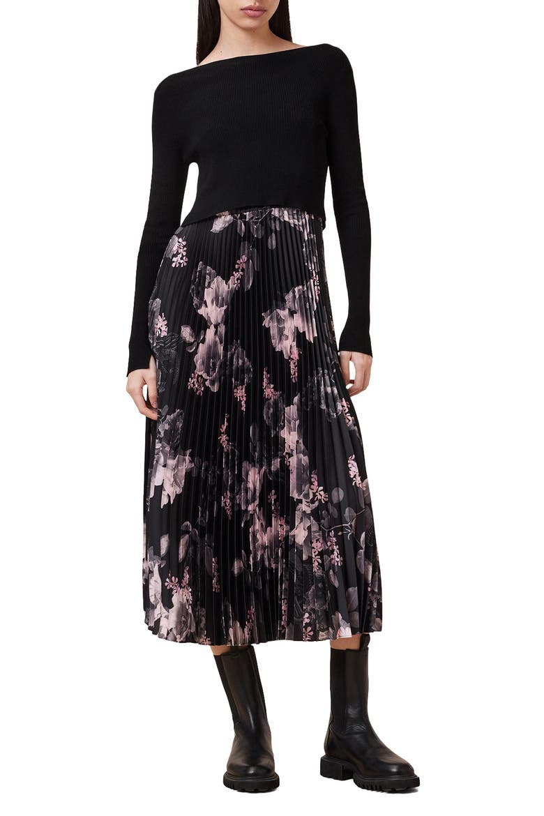 hera black printed sleeveless midi dress Hera Cutout Dress (Women)