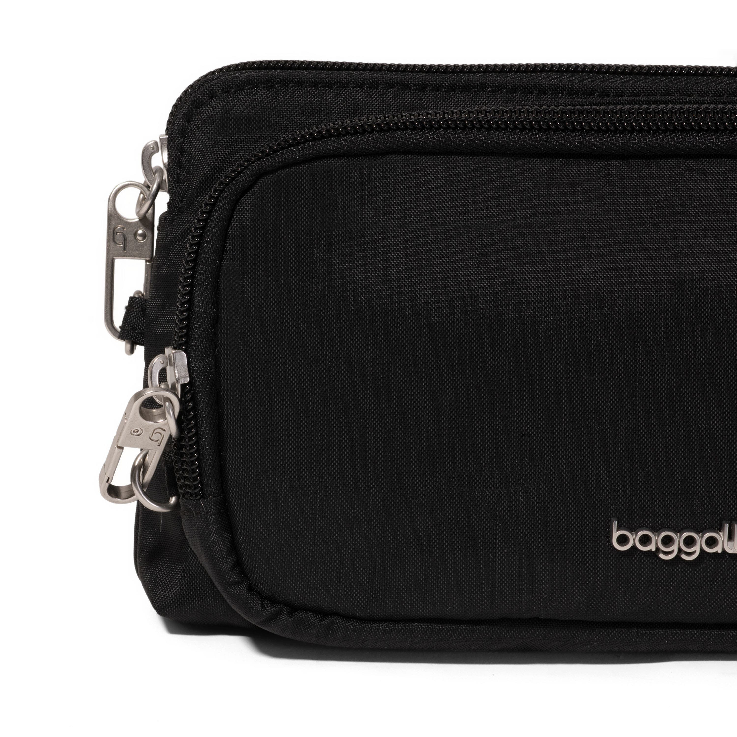 BAGGALLINI Securtex Anti-Theft Mini Wallet Crossbody, Alternate, color, Black