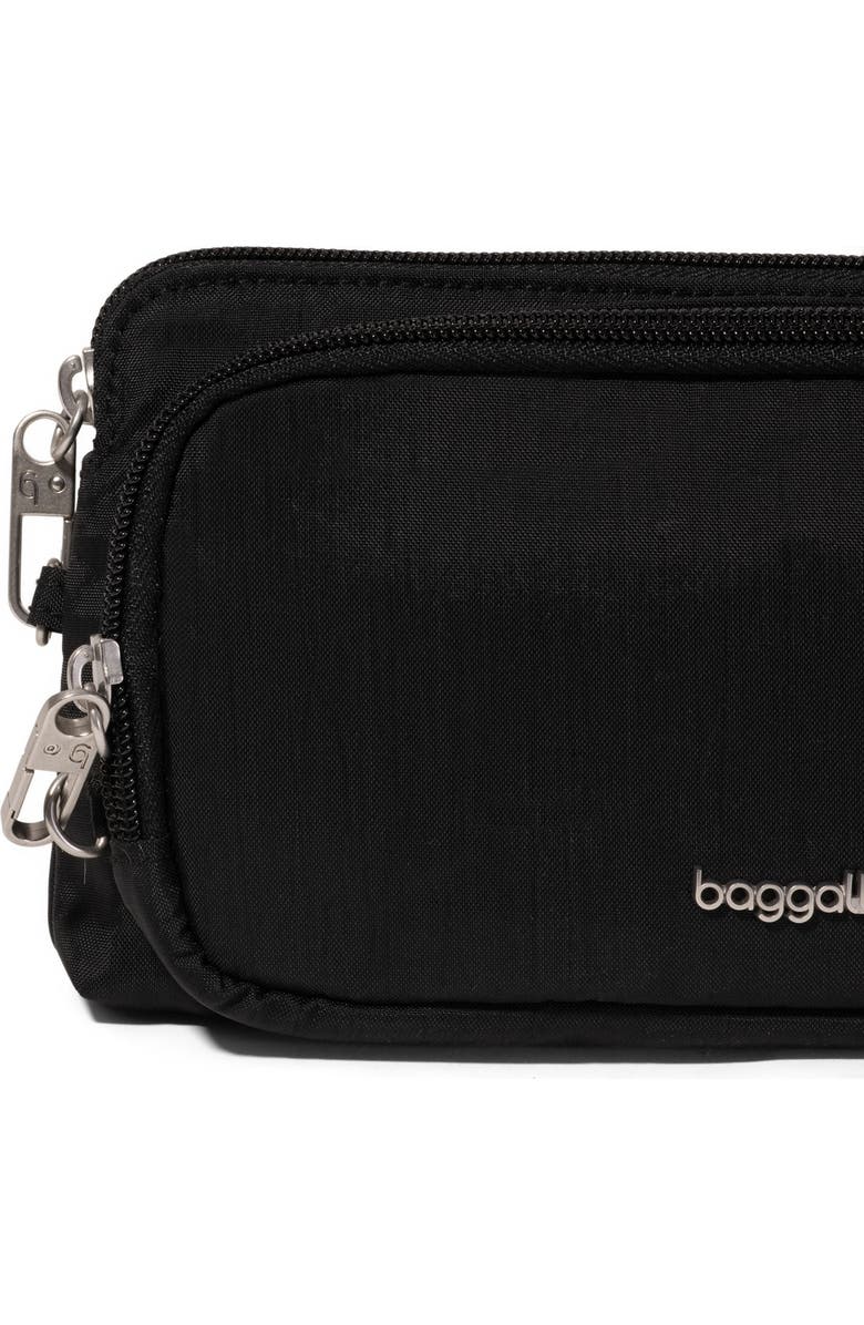 BAGGALLINI Securtex Anti-Theft Mini Wallet Crossbody, Alternate, color, Black
