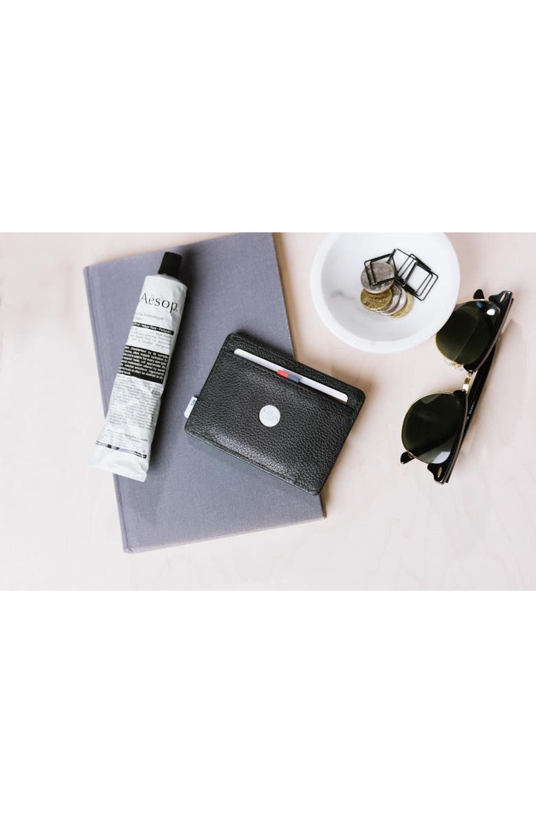 Herschel Supply Co. Tile Slim Charlie Leather Card Case, Alternate, color,