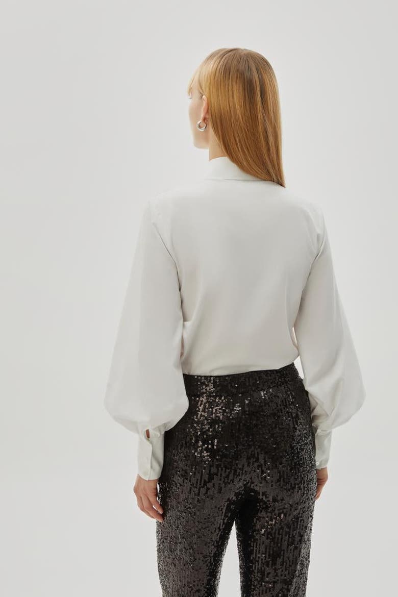 Piper Stone Embellished Shirt, Alternate, color, BONE