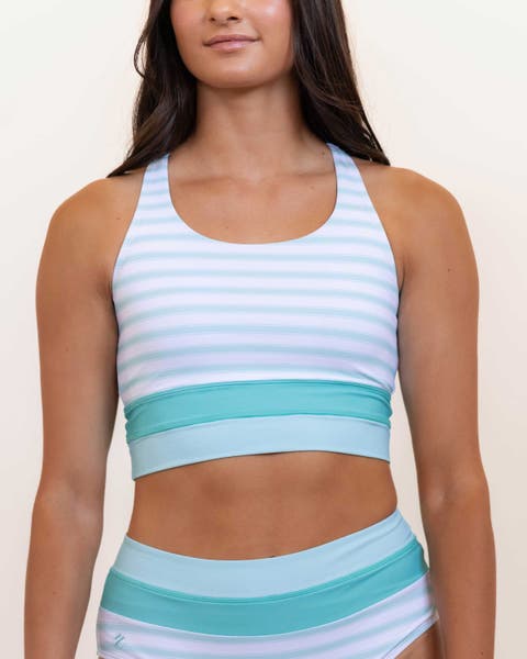 Cut Back Crop Swim Top